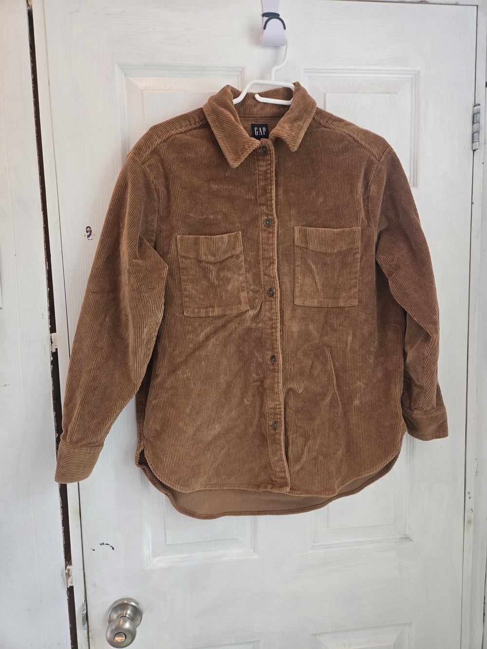 GAP Women's Brown Corduroy Button-Up Jacket